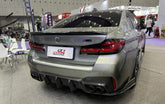 BMW M5/M5C F90 (Fits Both Pre-LCI & LCI) 2018 2019 2020 2021 2022 2023 2024 & 5 Series G30 540i (With M-Package Bumper) M550i (Fits Both Pre-LCI & LCI) 2017 2018 2019 2020 2021 2022 2023 2024 with Aftermarket Parts - AE Rear Diffuser Carbon Fiber from  ArmorExtend